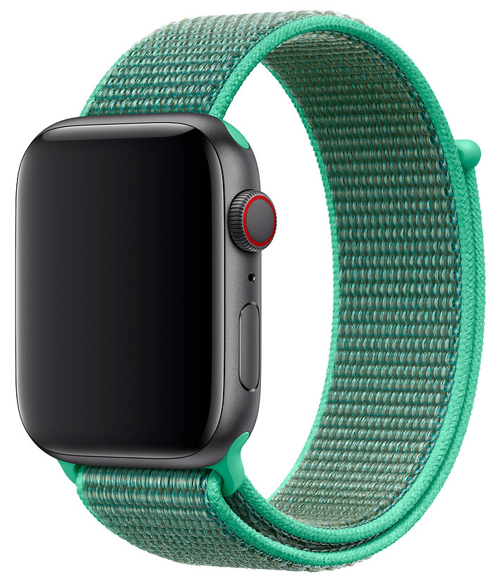 Ремешок спортивный браслет Apple Watch 38/40 мм зеленый в Тюмени